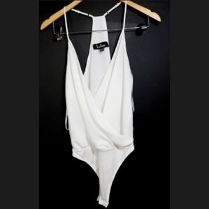 Lulu's Sexy White Thong Leotard